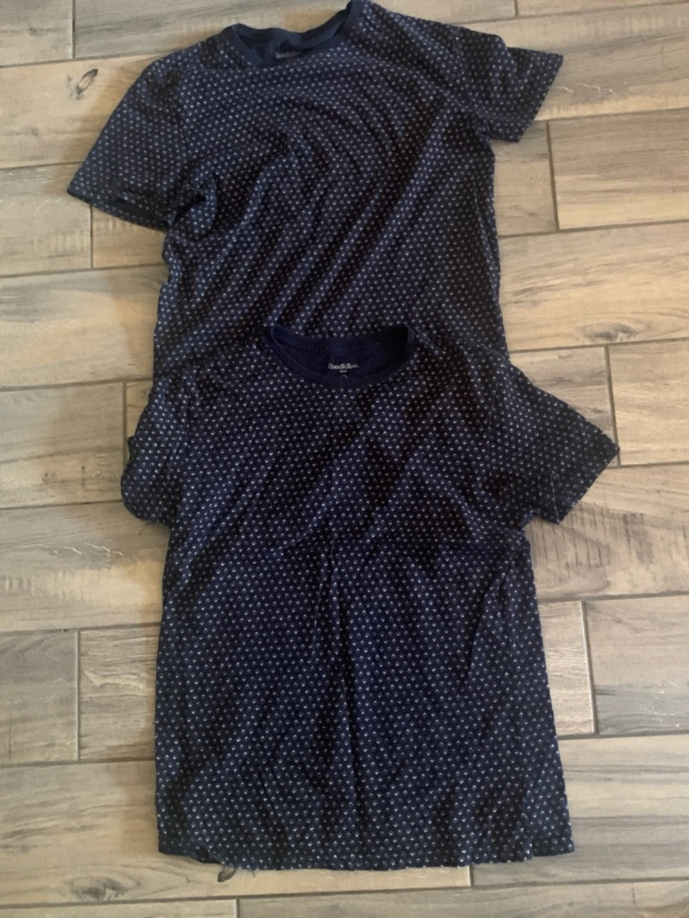 Goodfellow & Co Navy Short-Sleeve Tee with Micro Diamond Print